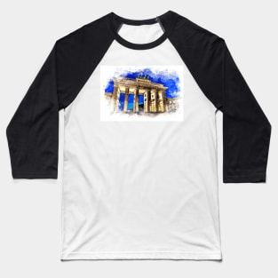 Berlin Germany Watercolor Landscape Art / Deutschland Baseball T-Shirt